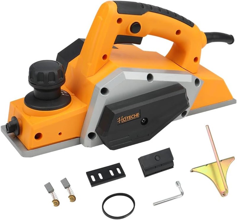 HOTECHE 3-1/4-Inch 6-Amp Electric Hand Planer for woodworking – High-Speed Corded Wood Planer with TCT Blade, Copper Motor, and Complete Accessory Kit - Image 1